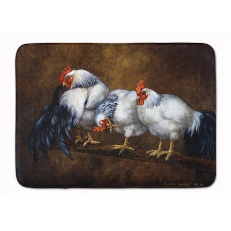 Carolines Treasures BDBA0081RUG Roosting Rooster & Chickens Machine Washable Memory Foam Mat